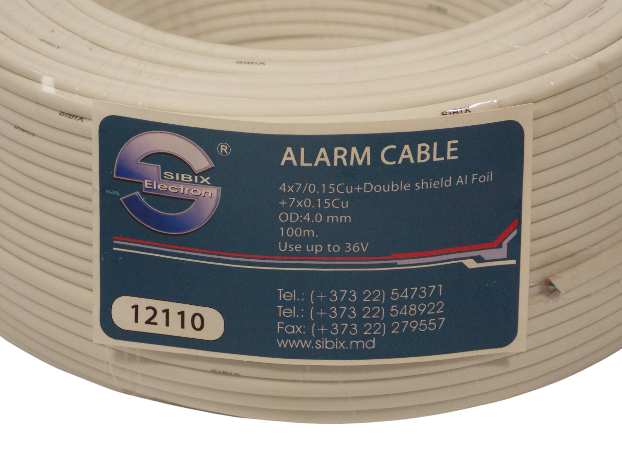 Сигнальный кабель - alarm 4 / 7 x 0.15мм / медный /  экранированный / 100 метров