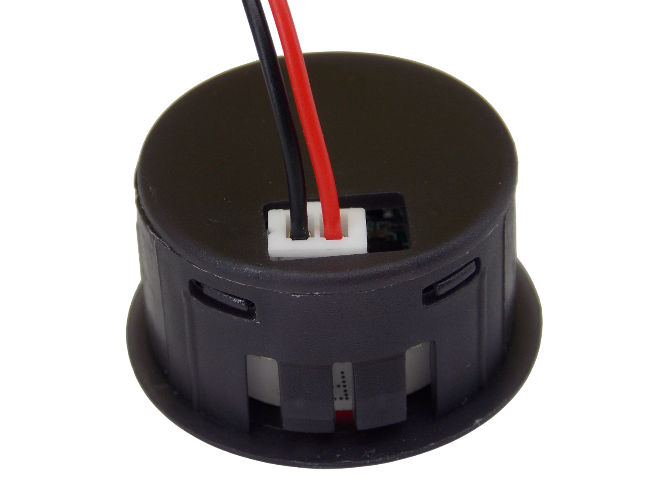 Цифровой вольтметр постоянного напряжения  4-30В круглый красный 