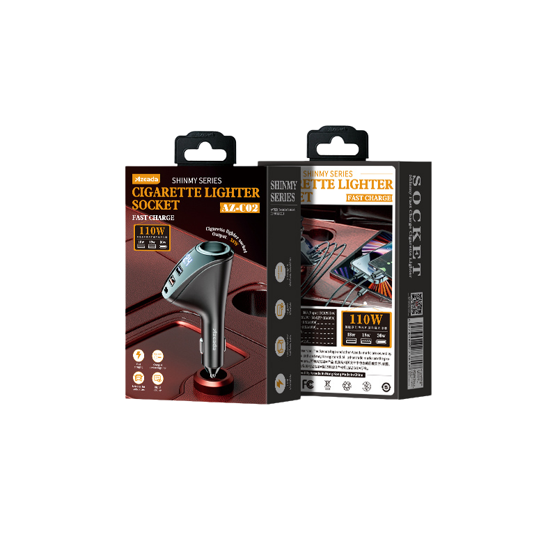 Автомобильное зарядное устройство  AZ-C02  Fast charge 110W