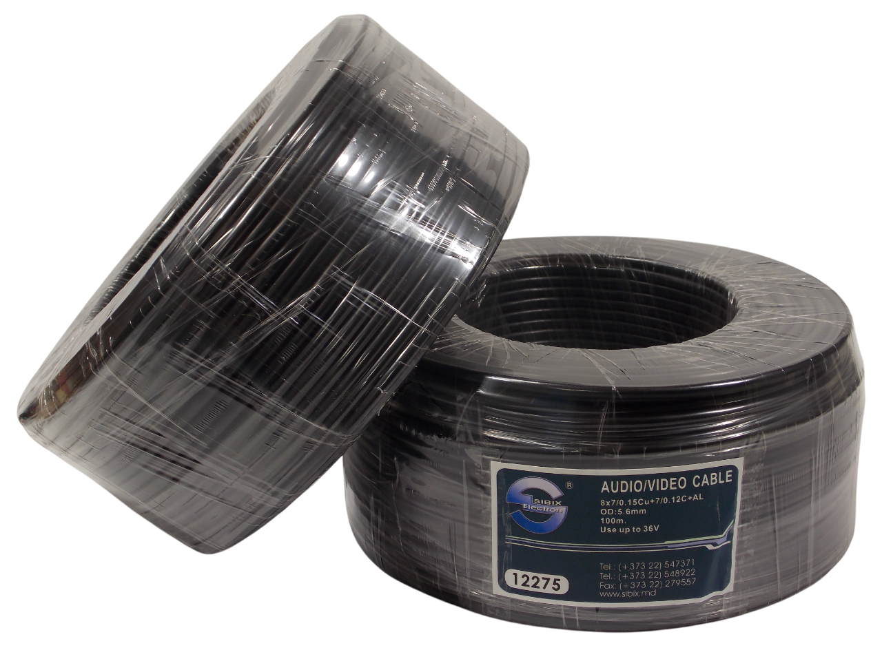 Кабель аудио - видео 8 х 7 / 0.15 мм / медный / экранированный / 100 метров