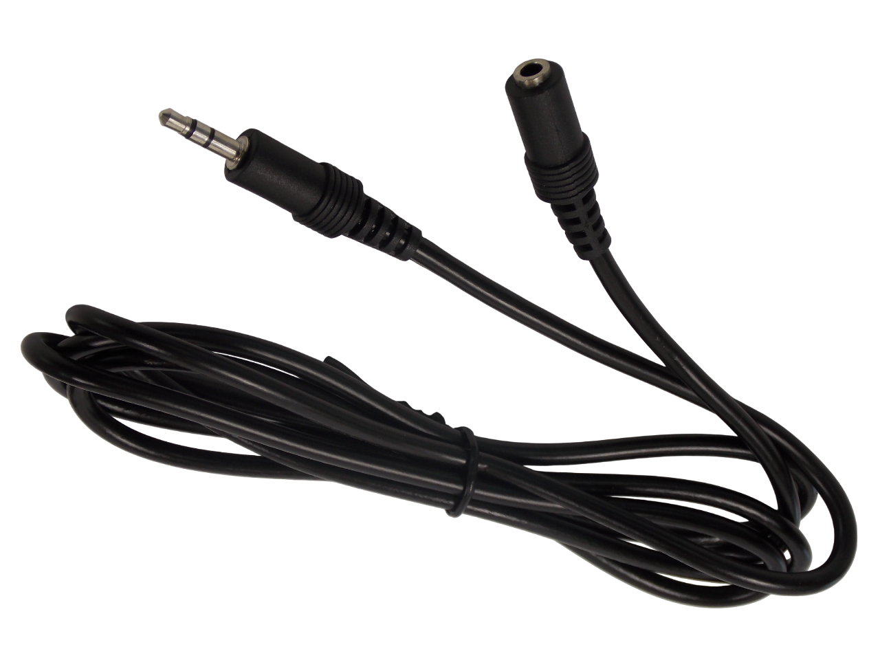 Шнур  jack 3.5мм стерео на  3.5мм   стерео гнездо   / 1.5 метра / черный 