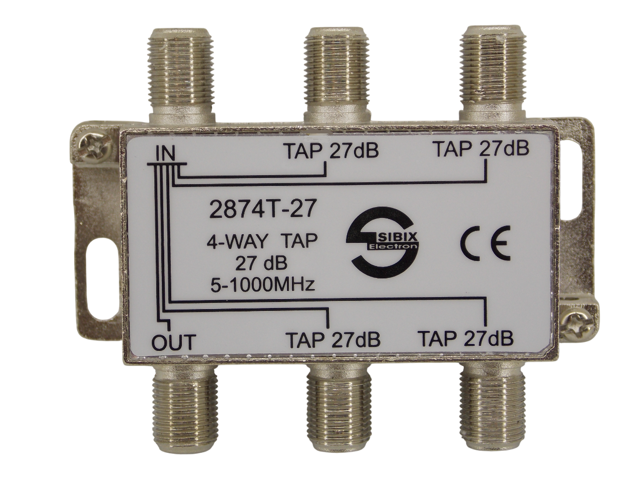 Телевизионный антенный сплиттер ТАР на 4 выхода под F- разъем 27дБ