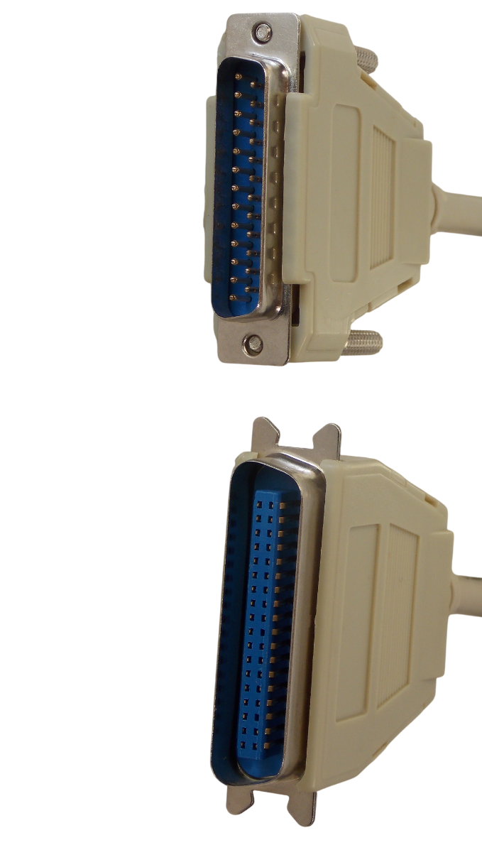 Шнур для принтера DB 25pin штекер на C 36pin гнездо /1.8 метра / серый