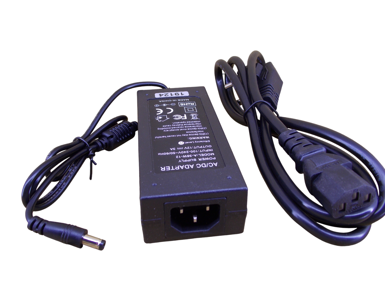 Блок питания 12В - 3А - 36Вт  размер штекера 5.5*2.5мм