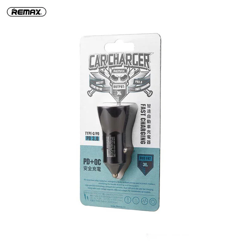 Автомобильное зарядное устройство Remax RCC107 36W  ZITUR PD +QC                      