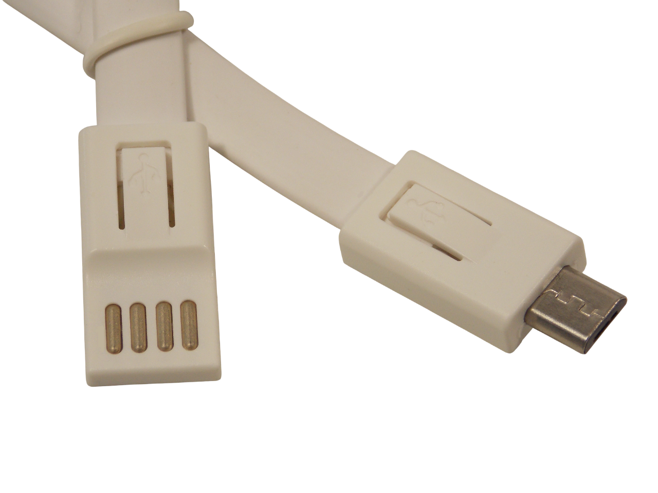 Шнур USB - А штекер на  micro USB штекер / 20 см / белый