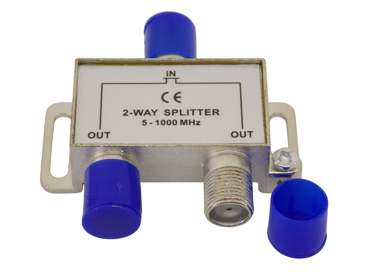 Телевизионный антенный сплиттер -   разветвитель на 2 выхода под F - разъем  5-1000MHz