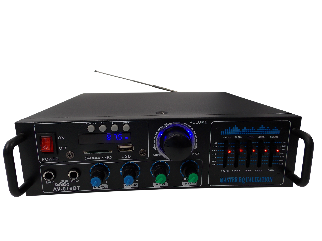 Двухканальный стерео усилитель AV - 016BT / 80Вт + 80Вт