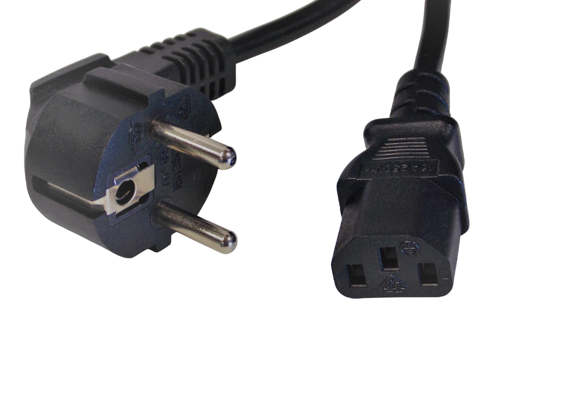 Сетевой компьютерный шнур питания / 1.8 метра / черный