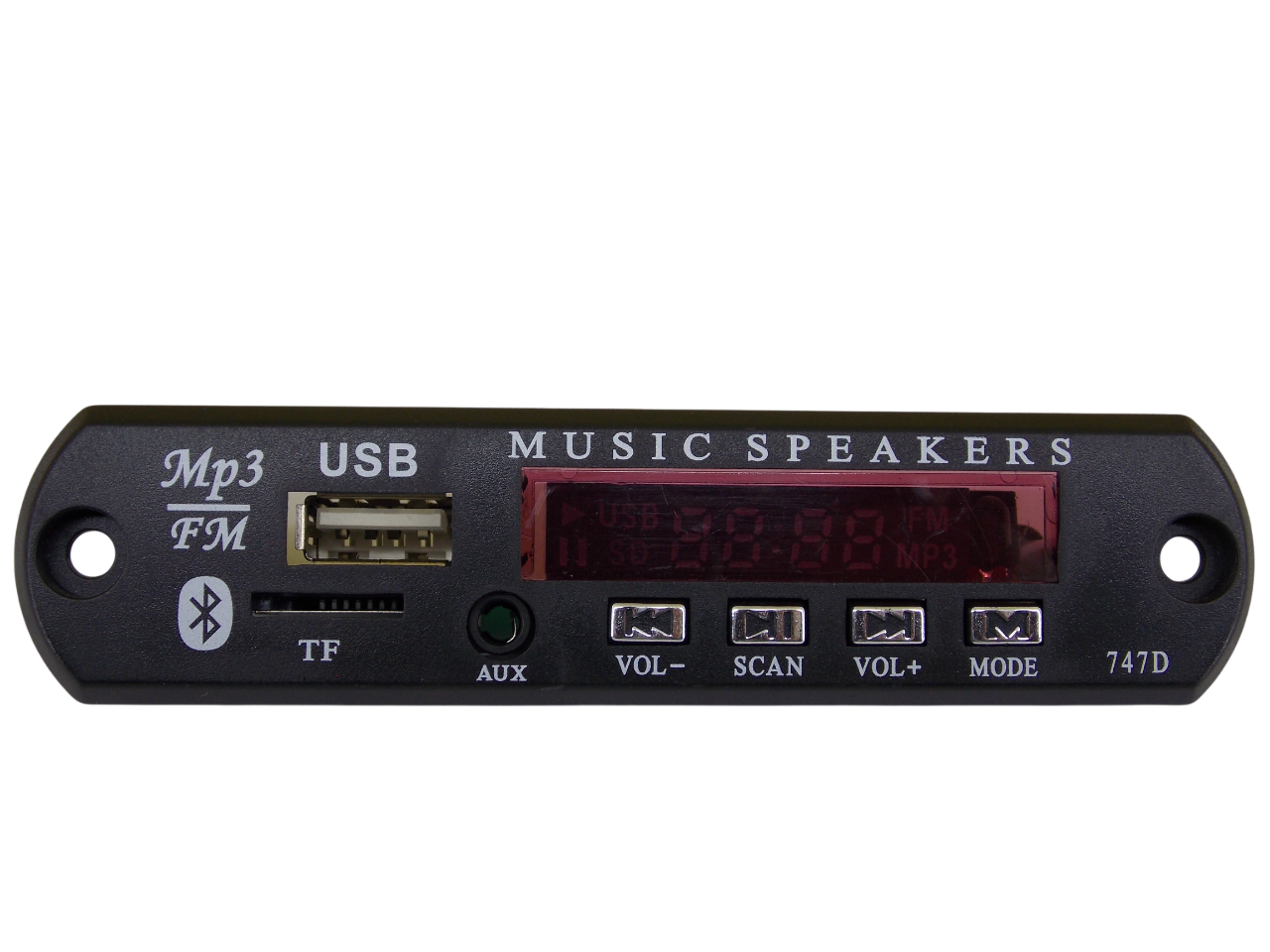 Встраиваемый Mp3, AUX, Bluetooth, FM плеер 12В 