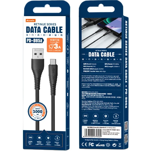 Кабель  Azeda PD-B85a дата кабель,  USB-A  Type-C