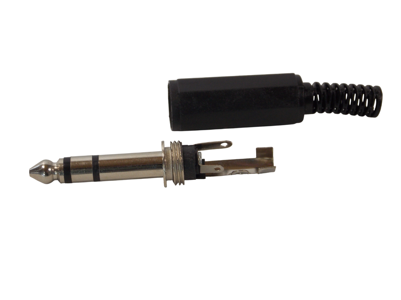 Штекер 6.3 мм стерео / пластик