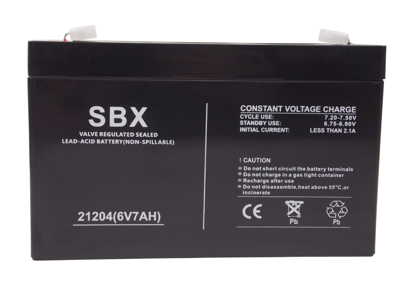 Свинцово - кислотный аккумулятор  6В - 7A/ч 