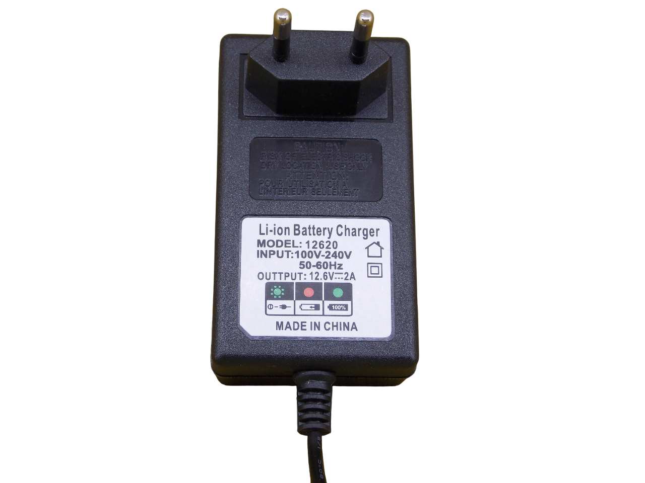 Зарядное устройство для  Li-Ion 12.6В - 2A размер штекера 5.5*2.5мм