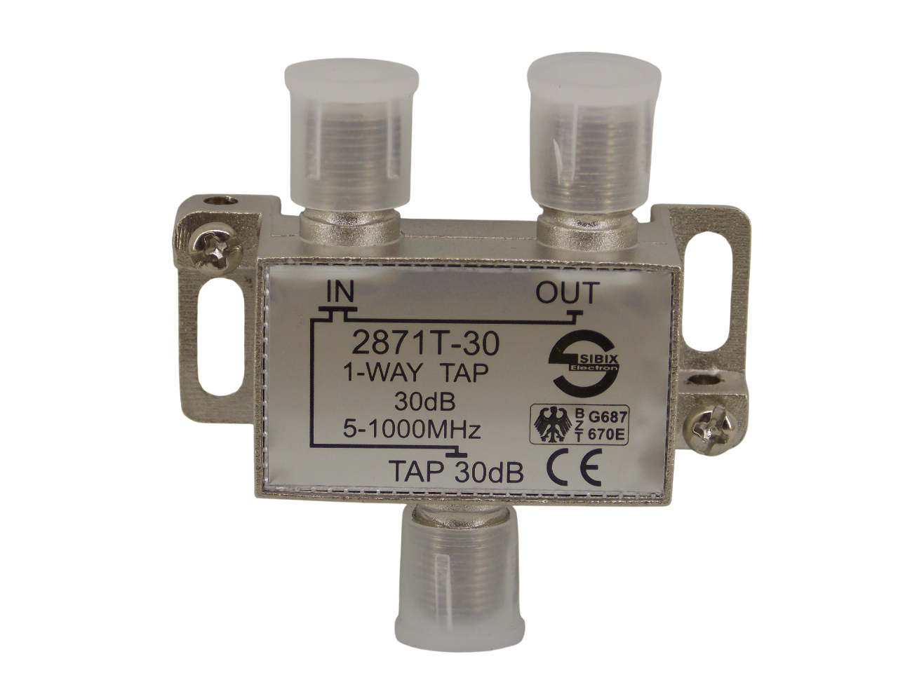 Телевизионный антенный сплиттер TAP на 1 выход под F- разъем 30 дБ