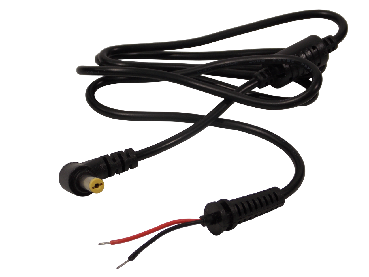 Шнур питания под пайку для ACER с размером штекера  5.5*1.7мм / 1.2 метра / черный