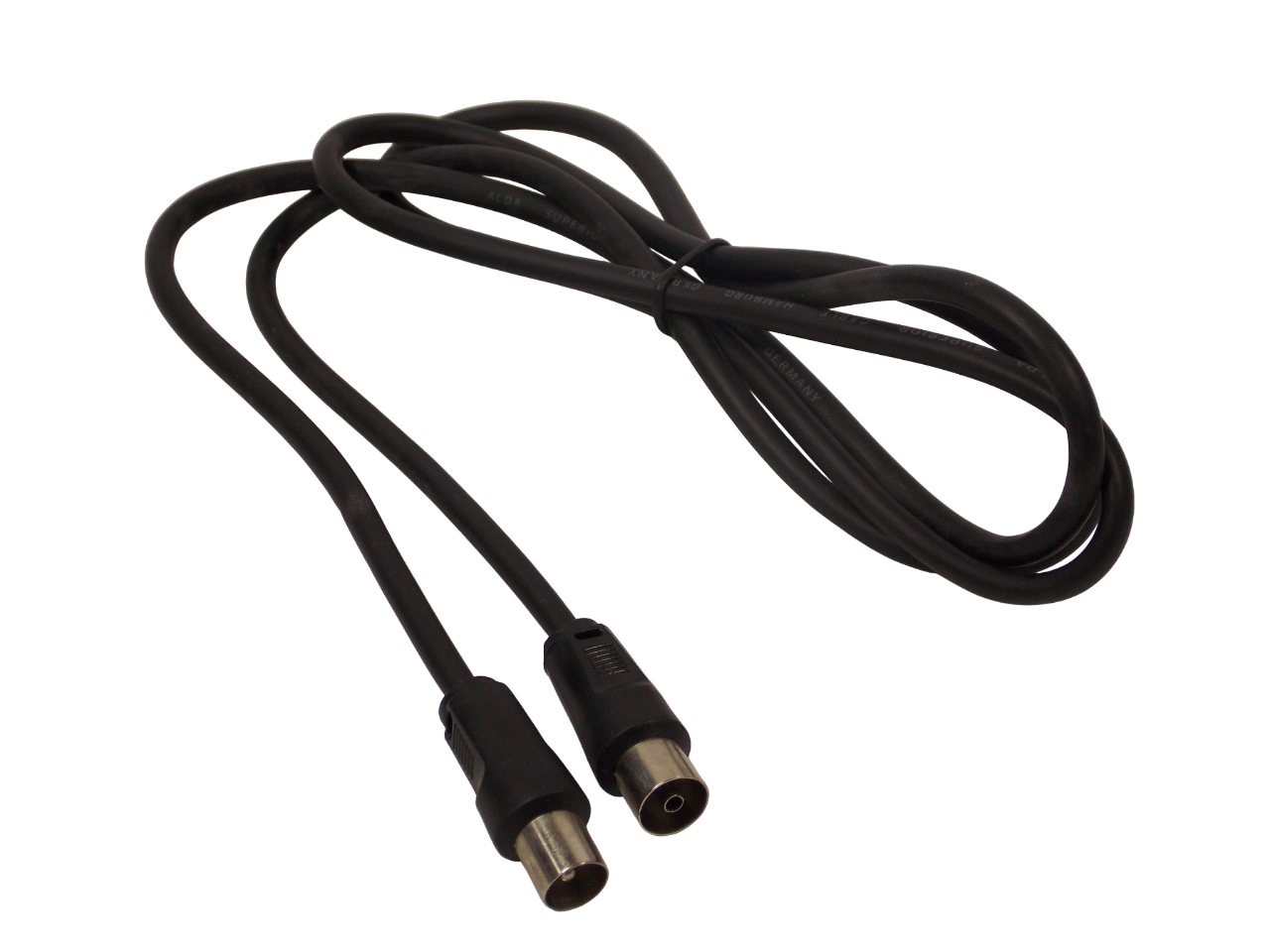 Шнур  TВ - разъем на  TВ - гнездо / 1метр  / черный