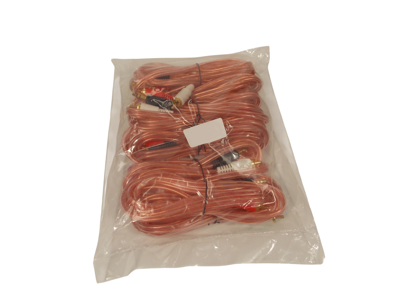 Шнур  jack 3.5мм стерео - на 2 х RCA / 1.5 метра / прозрачный