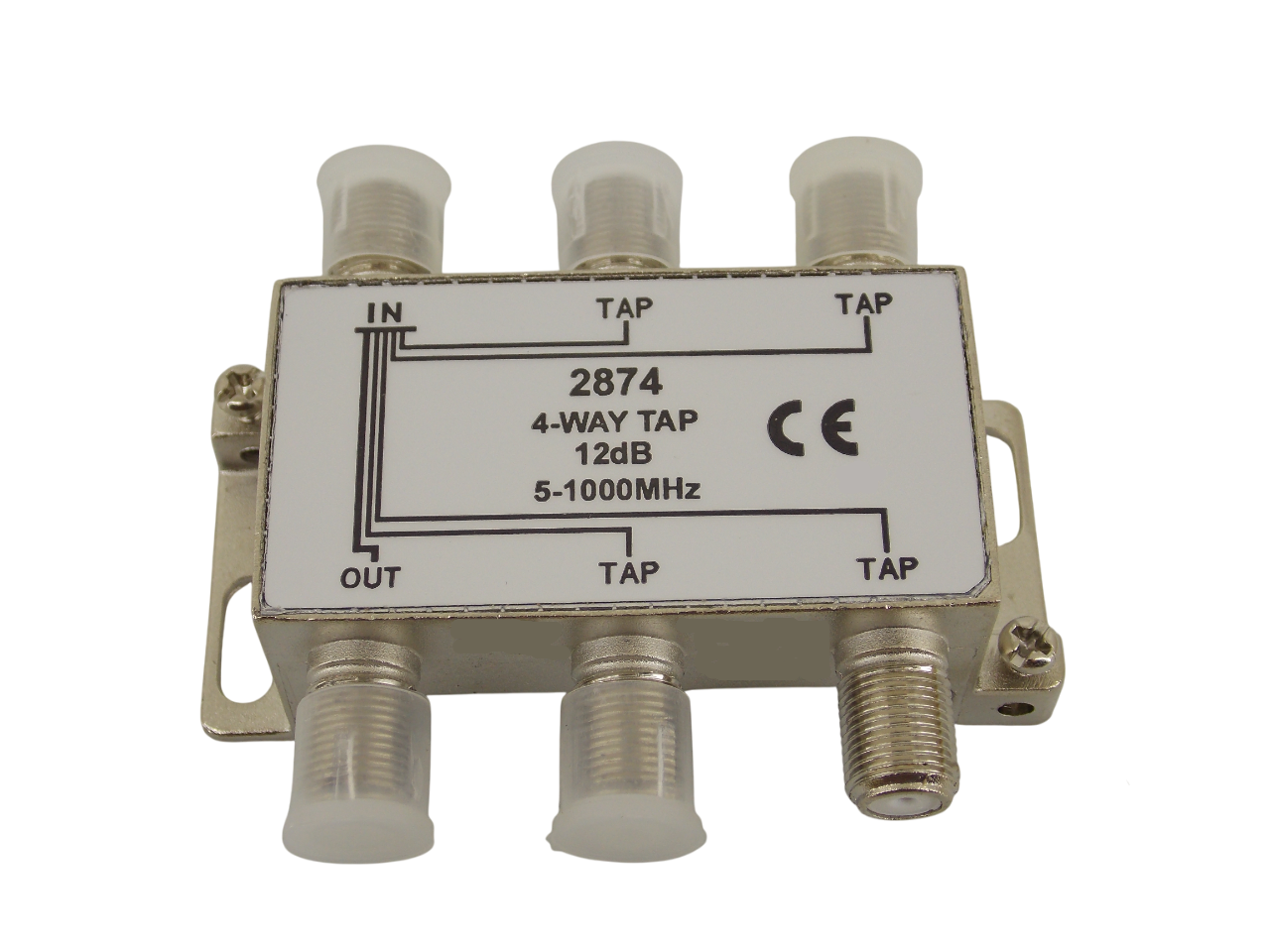 Телевизионный антенный сплиттер ТАР на 4 выхода под F- разъем 12 дБ