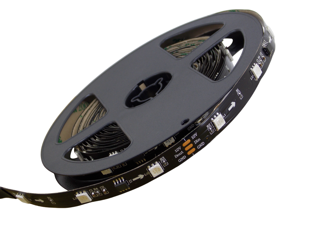 Светодиодная лента 12В - 30Led/м - 7.2Вт/м адресная лента