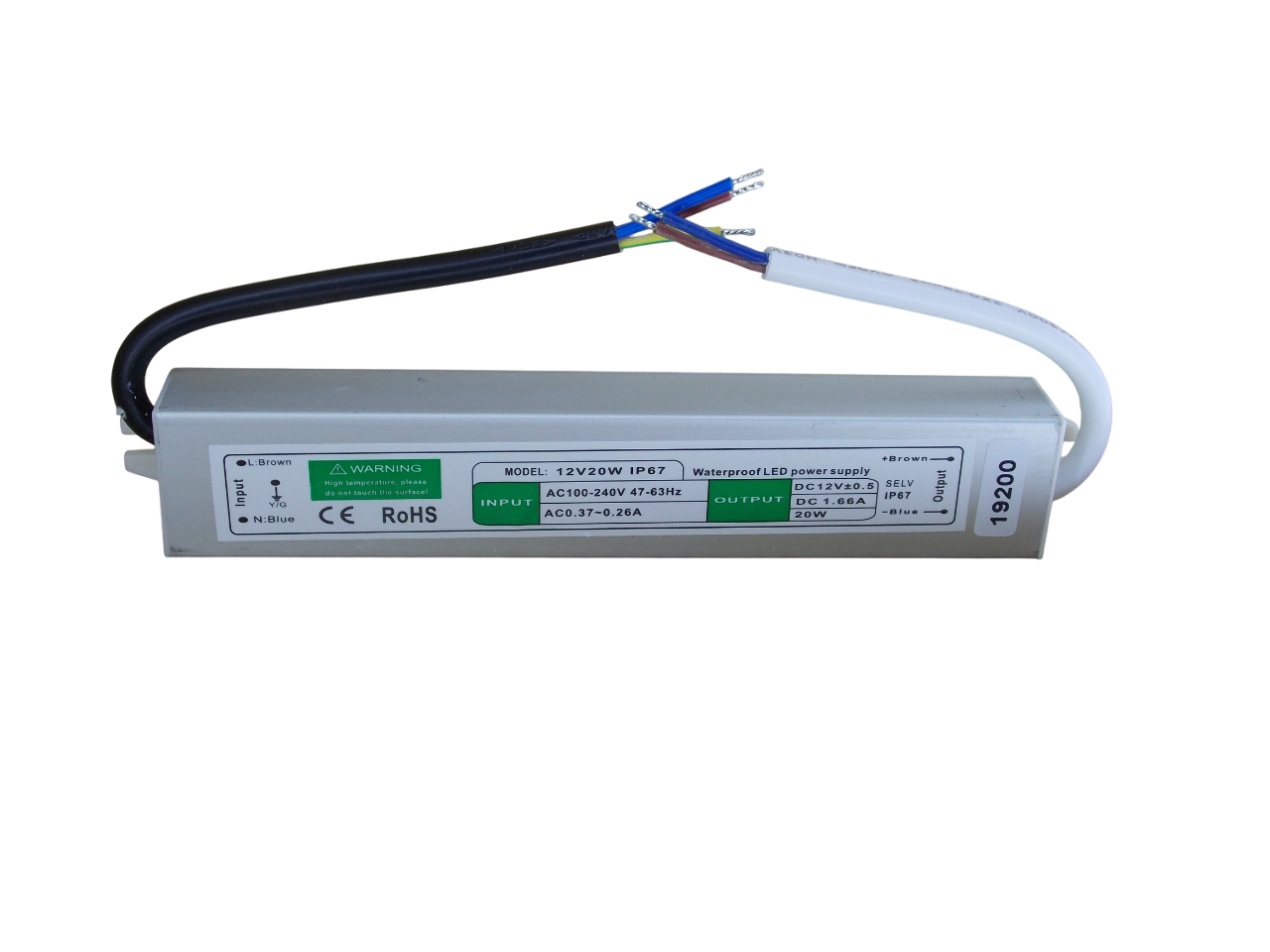 Блок питания 12В -1.67А - 20Вт  IP67