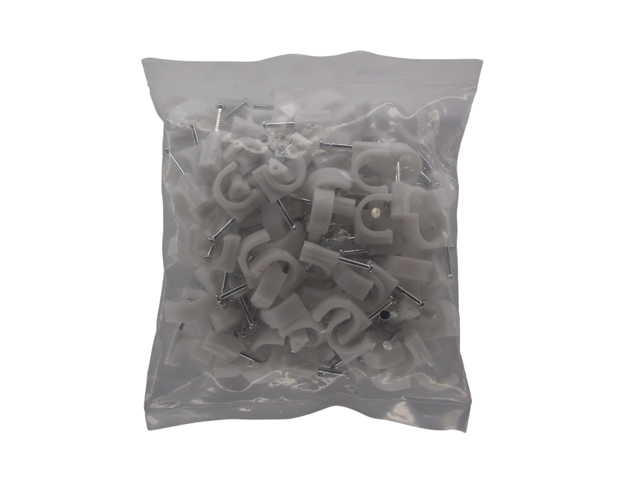 Крепёж для кабеля круглый 12мм / 100 штук