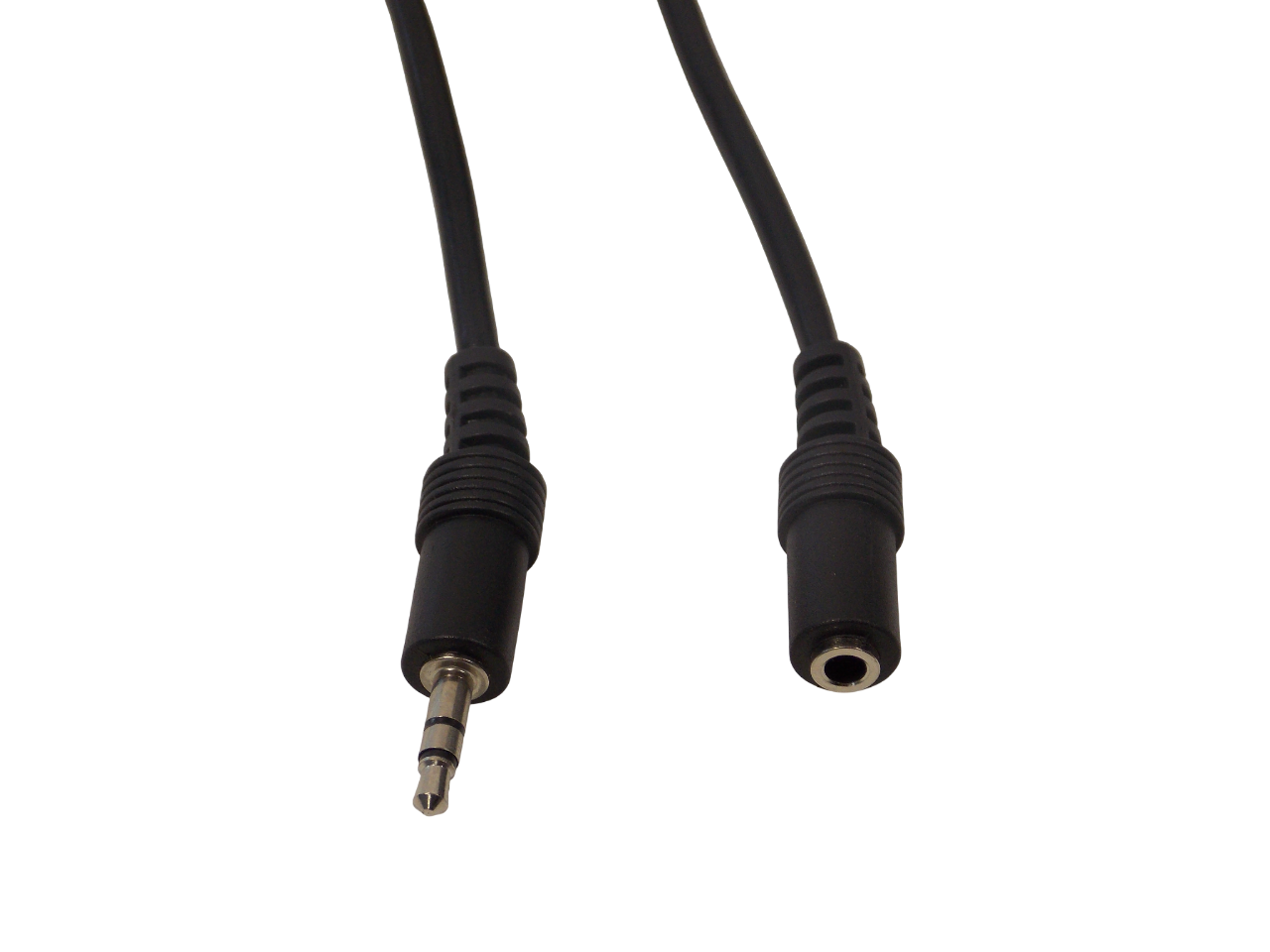 Шнур jack 3.5 мм стерео на  jack 3.5 мм  стерео гнездо / 5 метров / черный