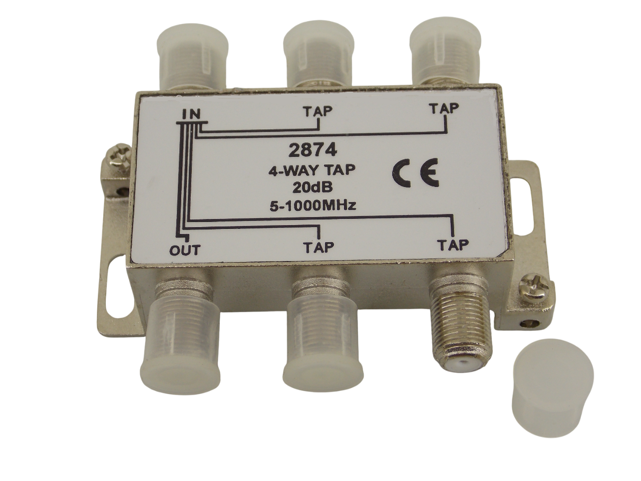 Телевизионный антенный сплиттер ТАР на 4 выхода под F - разъем 20 дБ