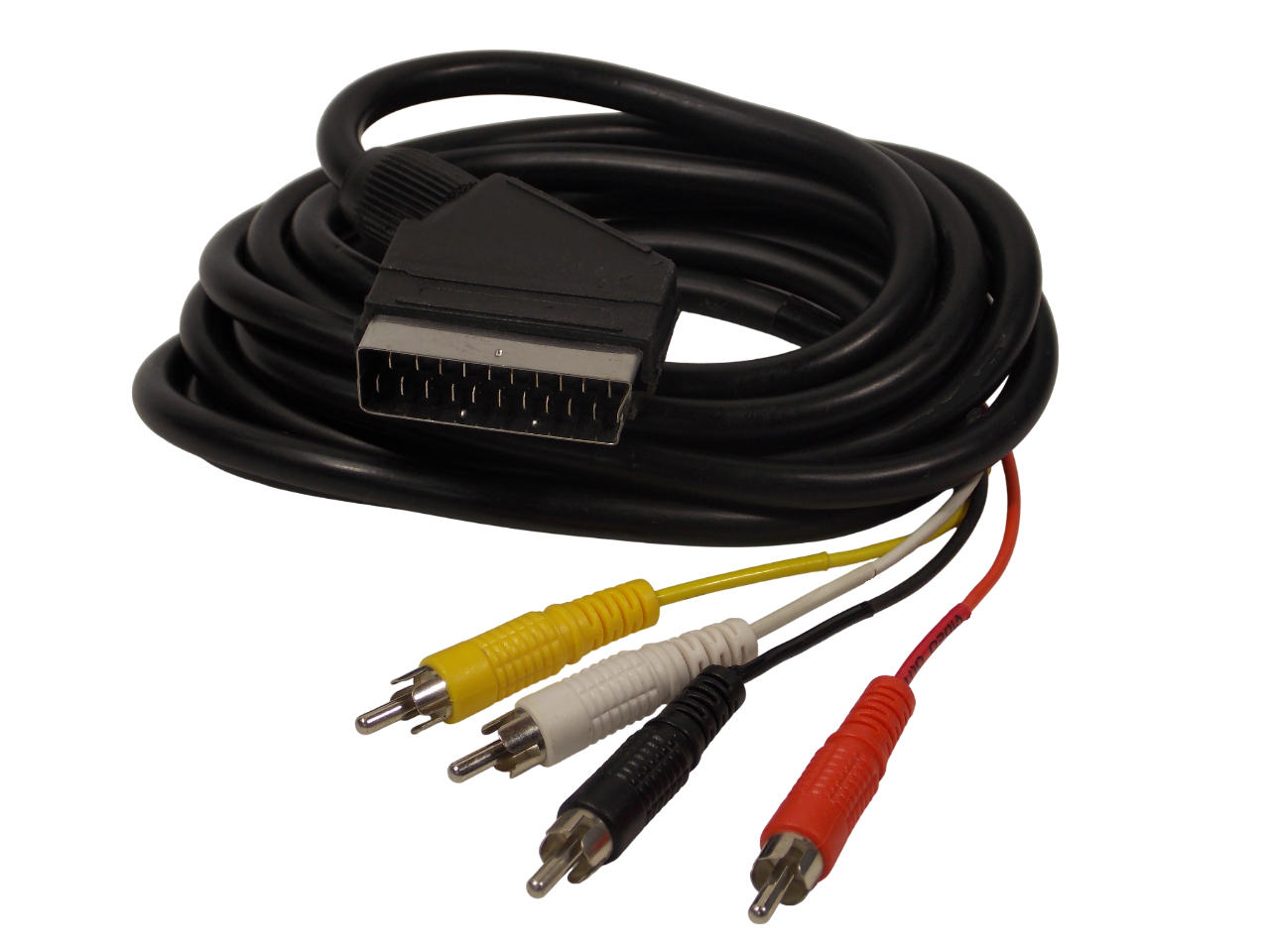 Шнур SCART на 4 х RCA / 3 метра / черный  