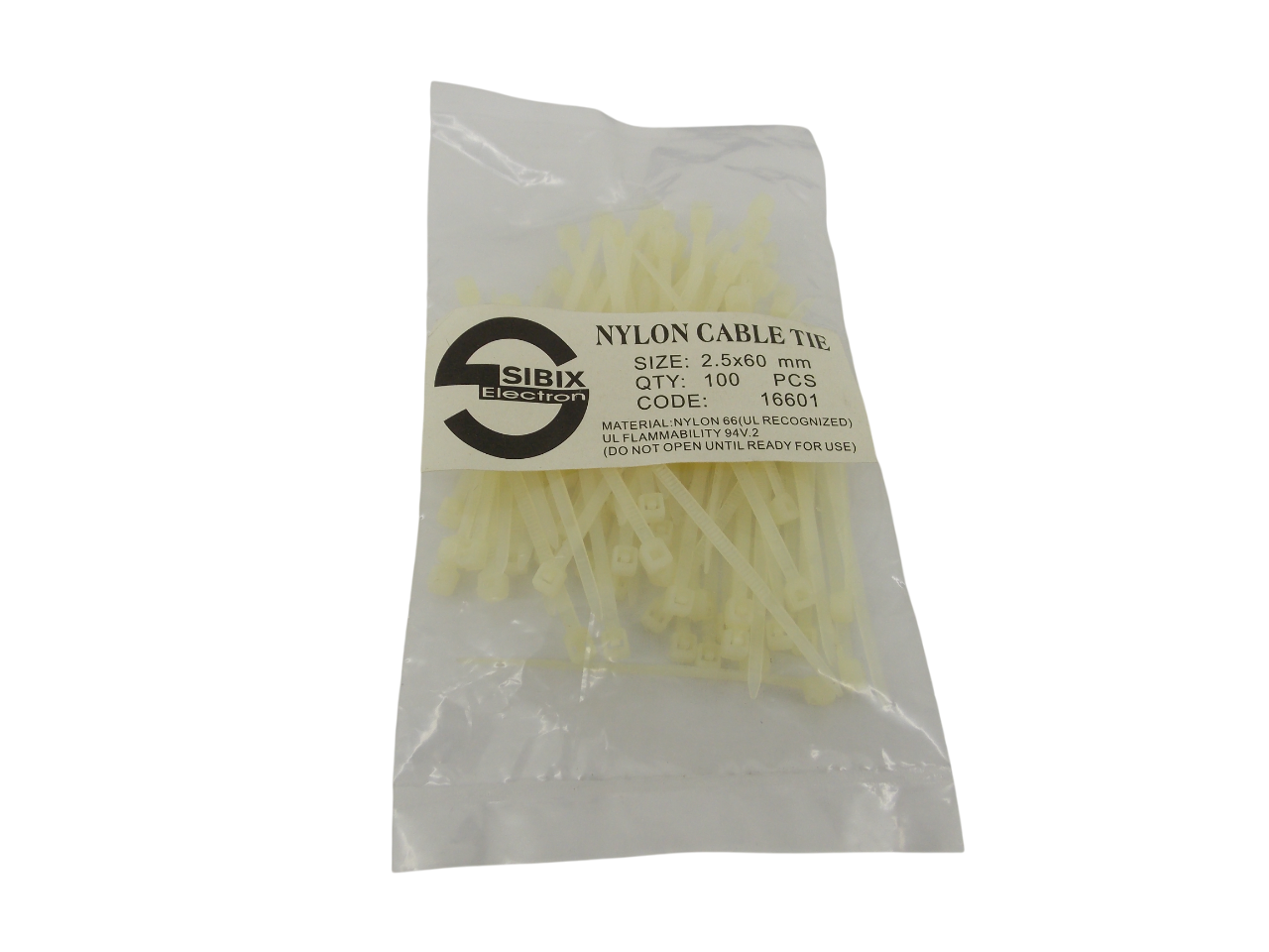 Кабельные стяжки нейлоновые 2.5х60мм /100 штук