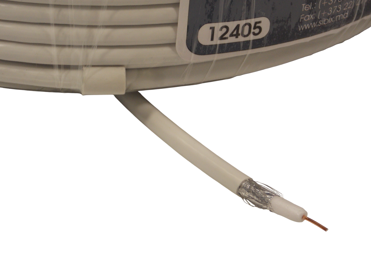 Кабель коаксиальный RG6 - F640V / белый / 100 метров