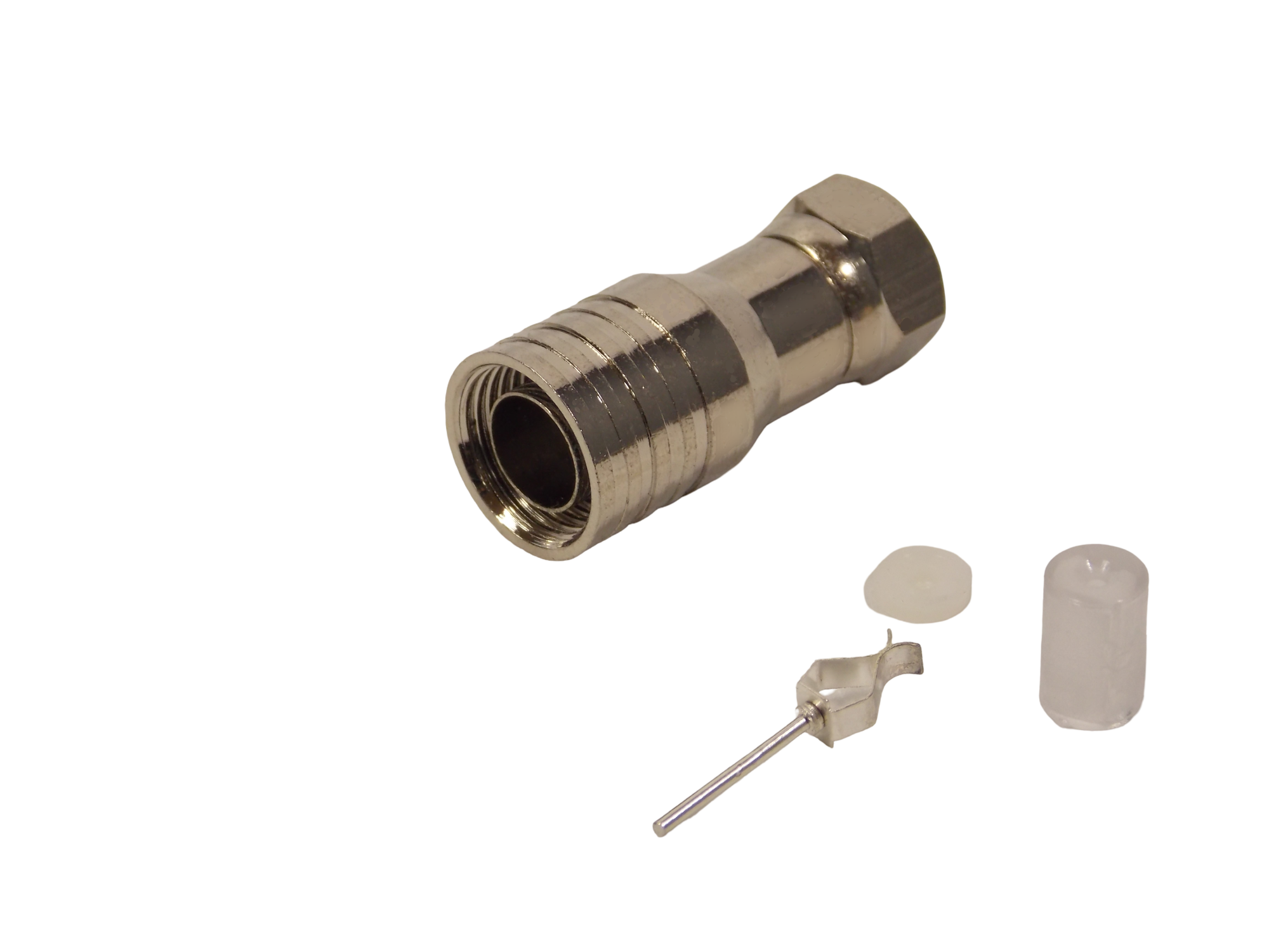 Коннектор F на кабель RG-11 под обжим / влагозащищенный