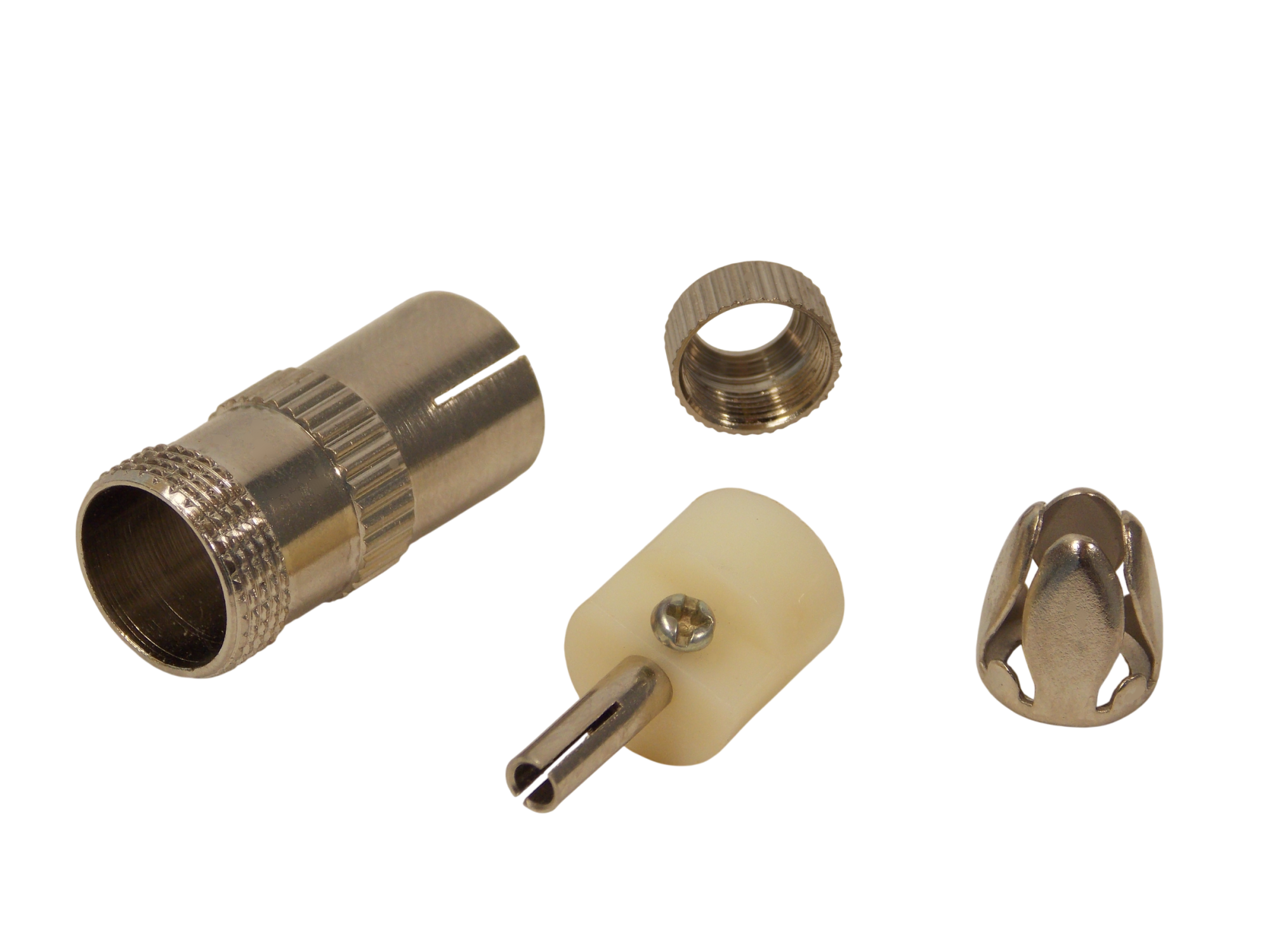 Гнездо ТВ  на кабель / металл