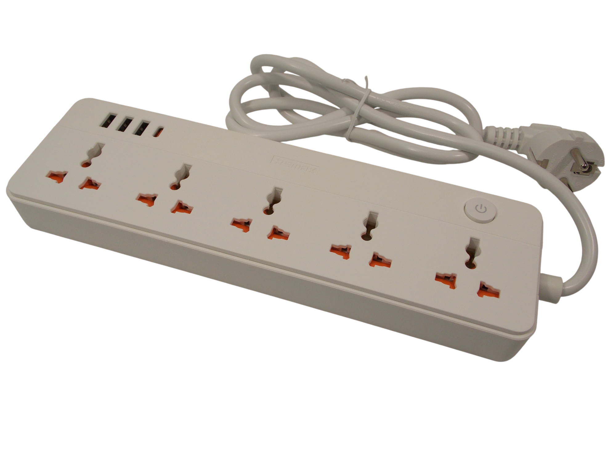 Сетевой удлинитель REMAX RP - U160 / 1.5 метра / 5 розеток / 3 порта USB   / 1 порт Type - C  